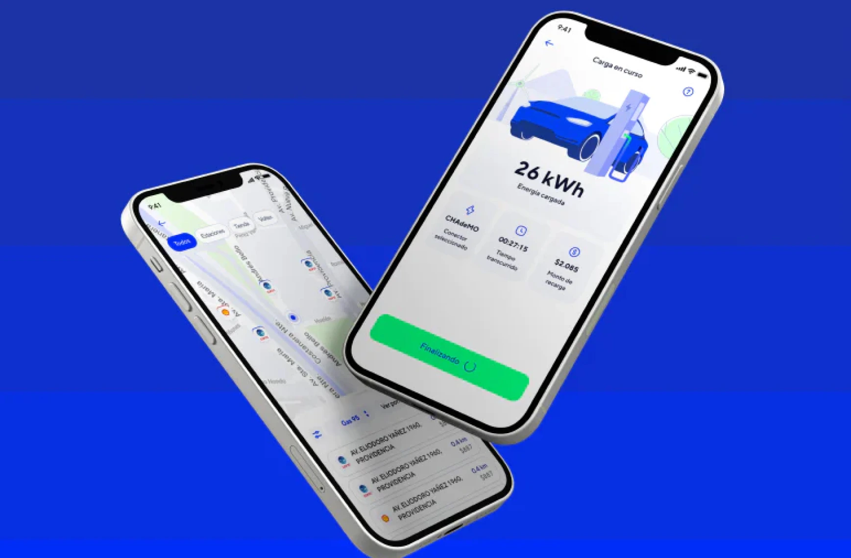 Muestra de plataforma App Copec en celulares